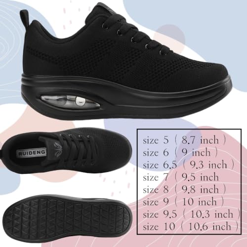 Image of Walking Shoes for Women Air Cushion Nurse Slip Resistant Work Sock Sneakers Food Service Platform Comfortable Weight Light