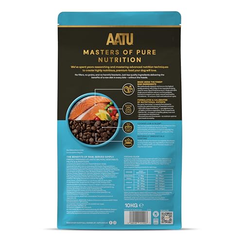 AATU Trockenfutter für Hunde, 80/20 Hundetrockenfutter mit Hühnerfleisch, Hundefutter Getreidefrei mit Hohem Proteingehalt, Natürliche Tiernahrung für Ausgewachsene Hunde Aller Rassen, 1,5 kg