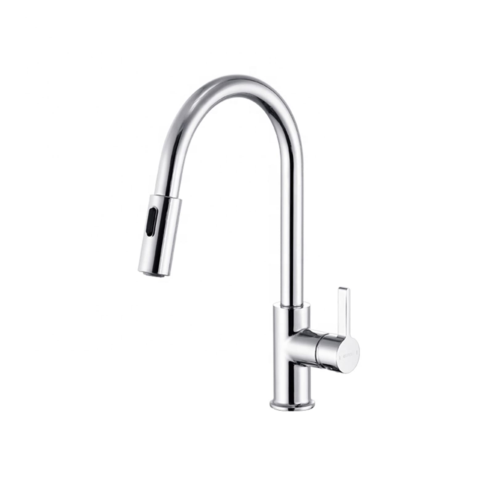 VDOQTLJT Single-Handle Kitchen Sink Faucet High Arc with Pull Down Sprayer Gooseneck Brass Out