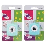 Punch Craft Set Mini Paper Hole Punch 2PCS Shape Punchers with Penguin Bears Shapes for DIY Scrapbooking Card Making ABS Alloy Material 3.2x2.5x3.2cm Size