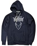 Howard University Bison Simple Distressed Logo Hoodie, Navy Heather, L