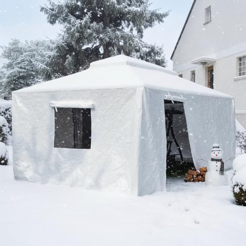 Domi 10’ x12’ Gazebo Winter Cover for Hardtop Gazebos, White