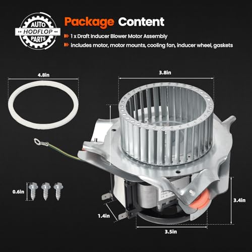 Hodflop J238-100-10108 HC21ZE121A Furnace Draft Inducer Motor Compatible with Carrier Payne Bryant Jakel Furnace, Replace# HC21ZE121, J238-100-10108AT Draft Inducer Blower Motor Kit by hodflop - Image 8