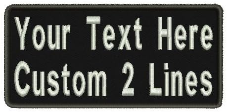 Custom Lettering Personalized Embroidered Name Patch Morale Badge 2 Lines Iron On Size 2Hx4W inches : Lanstang: Amazon.ae: Fashion