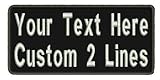 Custom Lettering Personalized Embroidered Name Patch Morale Badge 2 Lines Iron On Size 2Hx4W inches