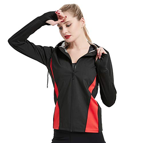 Dream Slim-Sauna Suit Women Hooded Fitness Gym Exercise Training Sweat Shirt Workout Sauna Jacket (Red-Jacket, X-Large) #TOP3