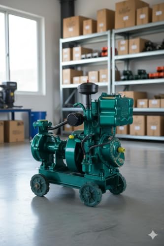 Image of SUPER BHARAT 5 HP /2600 RPM Pump Size (mm) 100 x 100 Gland Head (mtr) Duty point & Range 8.5 7-10 Discharge (Ips) At Duty Poiny & Range 19.5 14-25 Pump Set Weight with Trolley Gross (kgs) 110