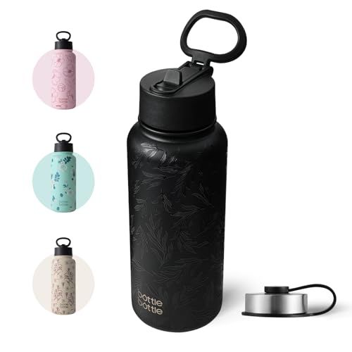 BOTTLE BOTTLE 1���b�g�� ���� 1L �X�e�����X �E�H�[�^�[�{�g�� �q�� ������ �X�g���[�t�� �ۉ��ۗ� ��d�\�� �^��f�M �����^�� �A�E�g�h�A ���̎q �u���b�N���[�t