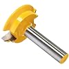 Yakamoz 1/2 Inch Shank Reversible Drawer Corner Lock Router Bit Locking Drawer Front Glue Joint Router Bit Woodworking Milling Cutter Tool with 2-Inch Large Diameter 1/2-Inch Cutting Length