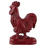 Figurine en forme de coq – le coq symbolise le succès et la chance, ce qui en fait une décoration significative et de bon augure, figurine animale en bois