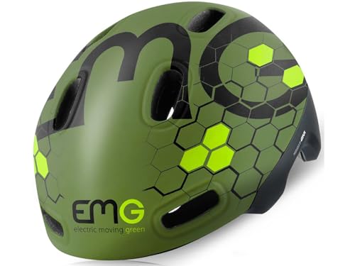 EMG Hm 09 Casco para Patinete y Bicicletas eléctricas, Adultos Unisex, Verde Militar, XS-M