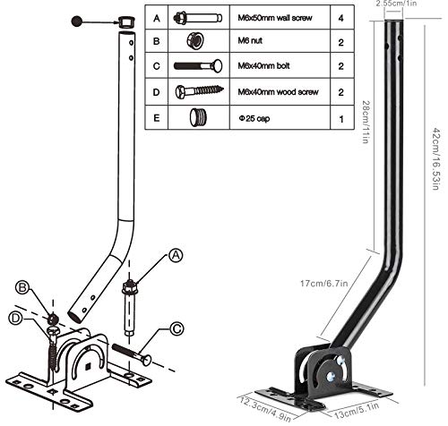 Cekay Outdoor Digital Hd Tv Antenna With High Gain And Low Noise Amplifier For Uhf/Vhf - Long Range, Mounting Pole, 40Ft Rg6 Coaxial Cable, 2 Way Splitter, Easy Installation #TOP7