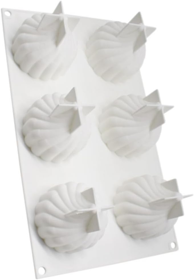 Fondant Molds 6-cavity Silicone Baking Mold Non-stick Easy to Use Great for Cakes Jellies