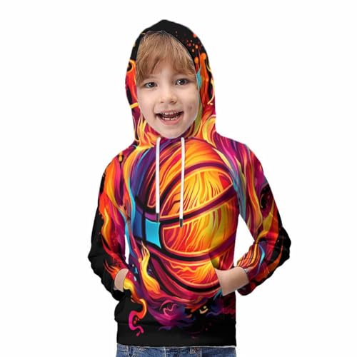 Hoodie basket-ball enfants avec style imprimé 3D idéal pour le collège - 5