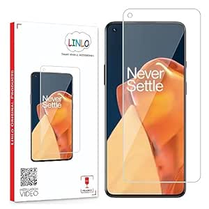 LINLO Tempered Glass Screen Protector for OnePlus 9R / 9 / 8T; Full ...