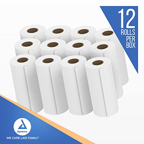 Dynarex Headrest Table Paper, Smooth Exam Table Paper, Used In Medical, Massage, And Chiropractic Tables To Protect Patients, 8"X 225 Ft, 1 Case Of 12 Table Papers, Smooth #TOP5