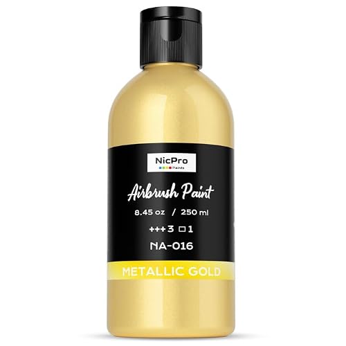 Nicpro Metallic Gold Airbrush Paint 8.45oz