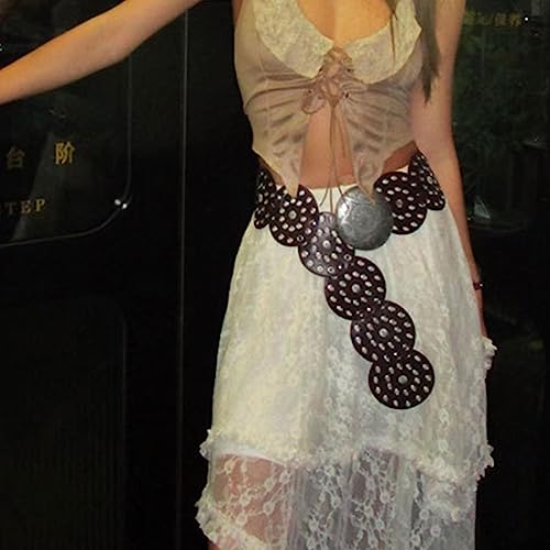 Casual Buckle Belt For Women Gothics Waist Belt HollowedOut Wide Belt For Teens Girls Female Western Cowboy Belt4