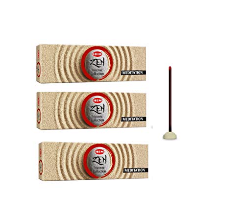 Hem Zen Meditation Dhoop 75 g - Combo of 3 (11 Sticks in Each Pack)