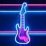 Utilisation flexible et utilisation facile : la lumière néon pour guitare électrique se connecte très facilement grâce au port USB et prend en charge le réglage de la lumière à intensité variable pour des ambiances d'éclairage individuelles. Le panneau néon LED pour guitare peut être facilement accroché ou posé au mur et est idéal pour les idées de décoration créatives dans les studios de musique, les salles de fête ou les occasions festives.