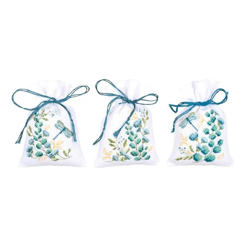 Kit broderie point de croix compté sachet aromates Vervaco, idée cadeau DIY