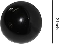 Vista 5 de Ágata negra azabache de 1.772-1.969 in, esfera de bola, piedra preciosa tallada a mano, cristal tallado a mano, curación, enfoque devocional