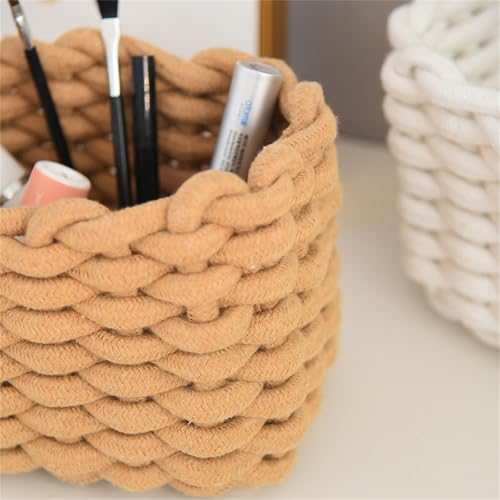 Panier en corde de coton polyvalent pour optimiser le rangement de la maison