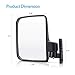 MICTUNING Golf Cart Mirrors Side View Mirrors Compatible with Club Car, EZGO, Yamaha