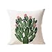 Polytree Linen Succulent Cactus Pattern Pillowcase Cushion Cover Home Sofa Decor,45cm x 45cm