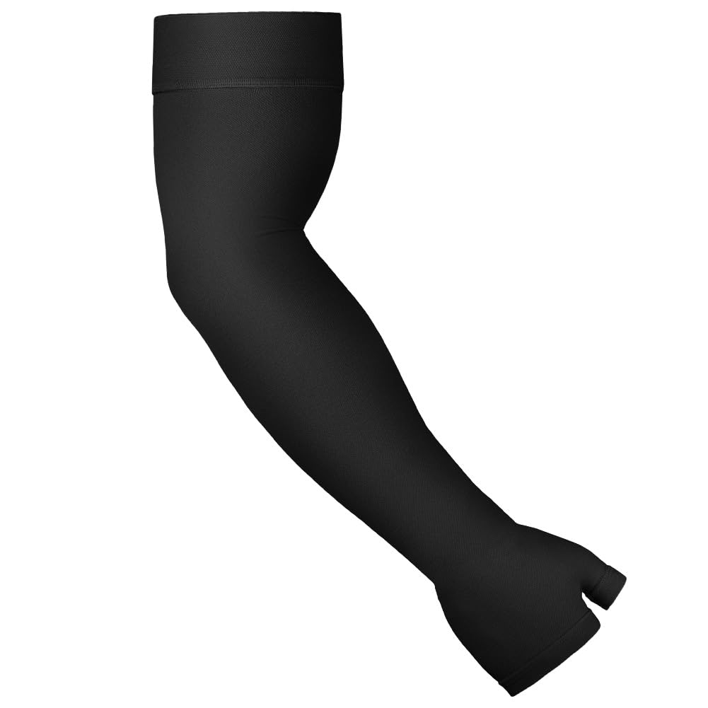 flintronic Kompression Arm Sleeve für Damen und Herren, Handfläche/Handgelenk/Arm, Kompression Armbandage für Krampfadern, Lymphödem, M, Schwarz