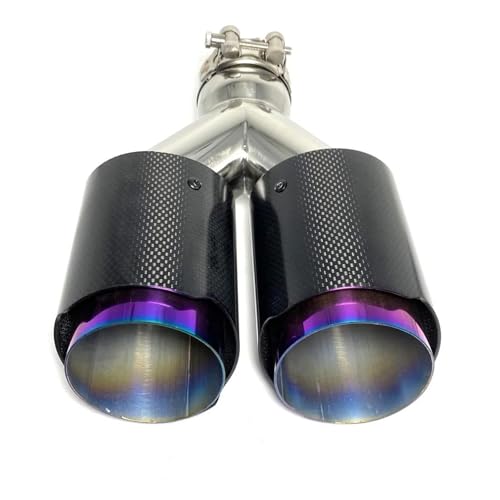 Embout pot d'échappement double sortie en acier anti-corrosion