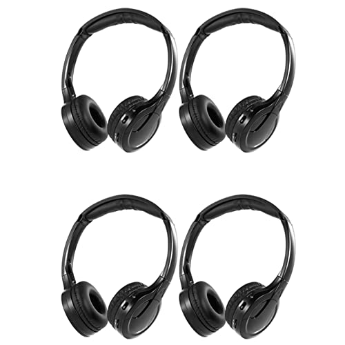 Casque écoute infrarouge universel sans fil pour vidéo de voiture noir