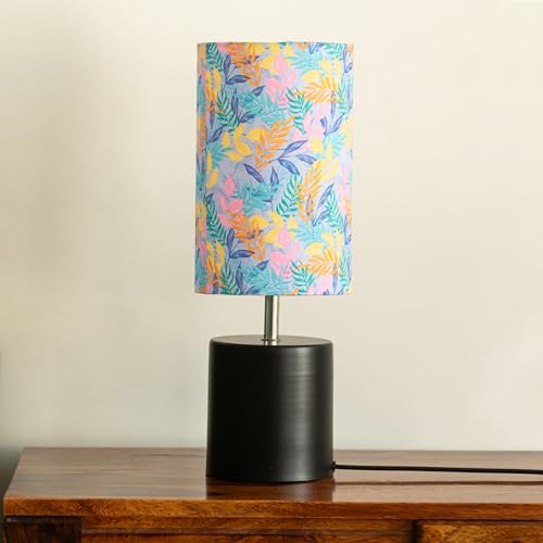 Image of ExclusiveLane 'Frond' Iron Table Lamp for Bedroom Living Room Home Decoration & Bedside Lamp Bed Lamps for Side Table Side Lamp for Bed Room in Metal (44.5 Cm, Without Bulb, Handcrafted)