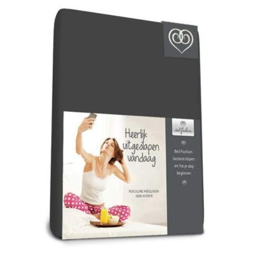 Bed-Fashion sábana Bajera Ajustable, algodón, Gris, Single, 90u00a0x 220u00a0cm