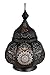 Farol oriental de metal Lamis negro 30 cm | Portavelas marroquí de...