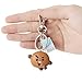 BT21 SHOOKY Character Mini Cute Figure Keychain Key Ring Bag Charm with Clip, Brown