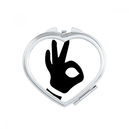 Miroir de poche à la main multicolore pour maquillage portable