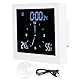 Badezimmer Uhr, Digital Badezimmeruhr Wanduhren mit LED Display Wasserdicht Dusche Uhr Baduhr mit Luftfeuchtigkeit Temperatur, Countdown und Alarmfunktion(Weiß)