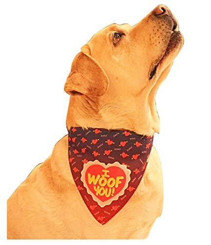 Lana Paws I Woof You Dog Bandana/Dog Scarf, S-M (B07N7LVRSM) Amazon Price History, Amazon Price Tracker
