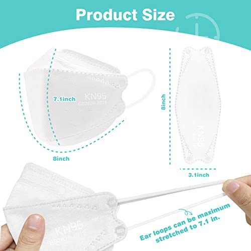 Image of KN95 Face Masks 50 Pack 4 Layers Tie Dye Breathable Safety Respirator Multicolor Cup Dust Disposable KN95 Mask Adult