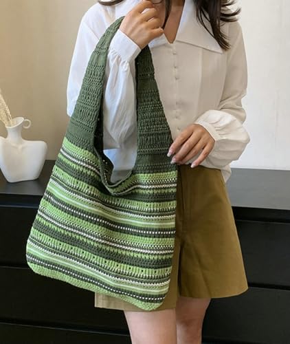 Women's Summer Crochet Shoulder HandBags Beach Hobo Knitted Tote Bag ping Bags3