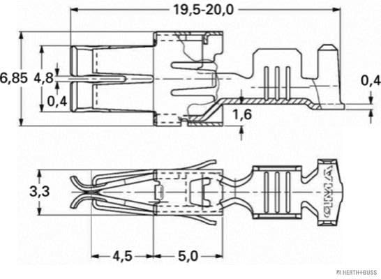 HERTH+BUSS ELPARTS Sortiment, Crimpverbinder 54254162