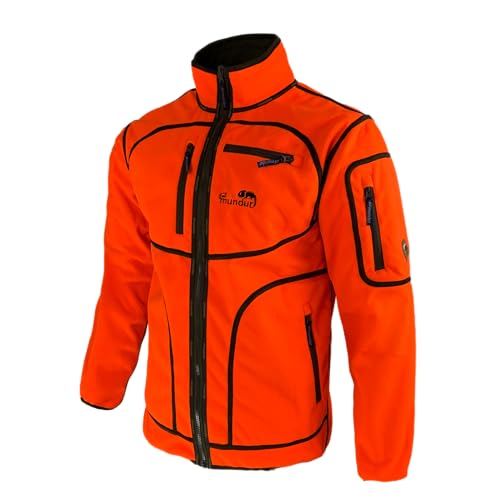 Full mundur Chaqueta de Caza Naranja Blaze Camo Chaqueta Reversible Naranja para Hombre Cortavientos Impermeable