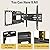 Mounting Dream TV Wall Mount for 32-65 Inch Television,Mount with Swivel and Tilt, Full Motion Bracket with Articulating Dual Arms, Fits 16inch Studs, Max VESA 400X400 mm, 99lbs, MD2380