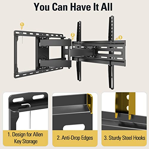 undefined Mounting Dream TV Wall Mount for 32-65 Inch Television,Mount with Swivel and Tilt, Full Motion Bracket with Articulating Dual Arms, Fits 16inch Studs, Max VESA 400X400 mm, 99lbs, MD2380 の商品画像 8