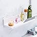 YOHOM Adhesivos Estantes Flotantes de Pared Blanco Estanteria Ducha sin Taladro Plástico Organizador Estante Baño Cesta para Ducha