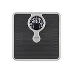 Salter Mechanical Bathroom Scales - Analogue Body Weight Scale with Large Magnifying Lens, 133kg Capacity, No Batteries Required, Silver/Black