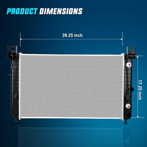 Nilight 28" Radiator for Chevrolet Silverado GMC Sierra 1500 2500 Yukon XL Cadillac Escalade Automatic Trans 1999 2000 2001 2002 2003 2004 2005 2006 by Nilight - Image 2