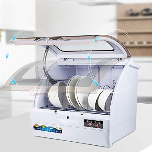 Compact Portable Countertop Dishwasher with 6 Place Setting Rack and Silverware Basket, Turbine Design, for Apartment Office Home Kitchen, 800W
