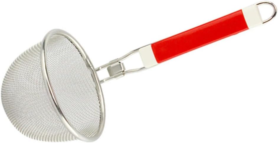 Stainless Steel Mesh Spider Food Skimmer Basket with Long Handle